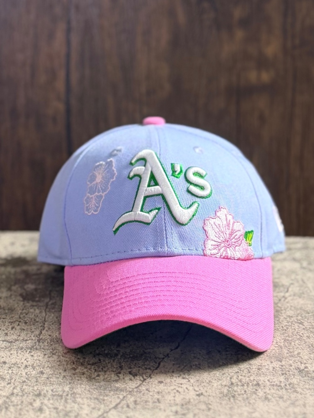 New Era 9FORTY Low Profile Oakland A’s Floral Blue Pink Snapback OSFA